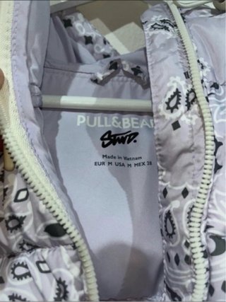 Cazadora puffer bandana lila talla única