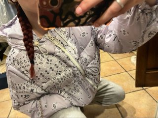 Cazadora puffer bandana lila talla única