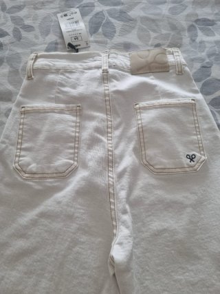 Pantalones vaqueros ElasticoSilbón Mujer Blanco