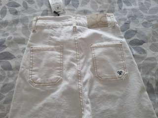 Pantalones vaqueros ElasticoSilbón Mujer Blanco