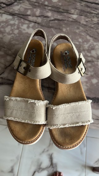 Sandalias Skechers Beige/Blanco