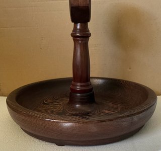 Portafrutta in legno massiccio fatto a mano H 36