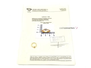 anillo oro 18k con piedra con diamante