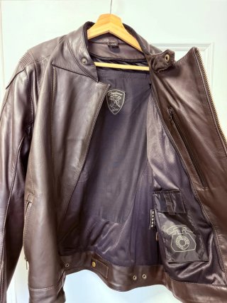 Chaqueta Moto Cuero DXR Icarus Marrón
