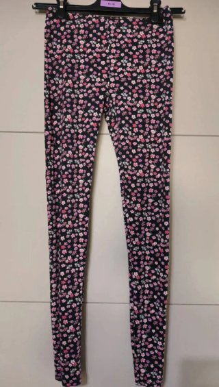 Mallas florales negras y rosas Talla XXS