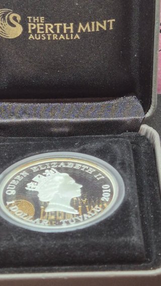 1 Onza de Plata 999.9 Tuvalu. 1 Dólar Reina Isabel