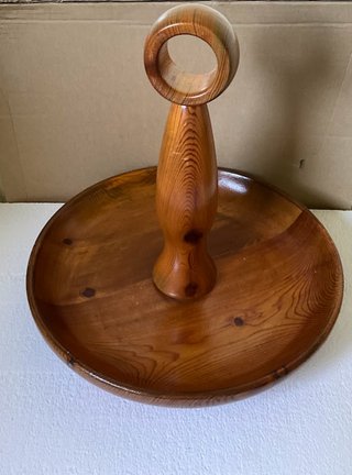 Fruttiera vintage artigianale in legno