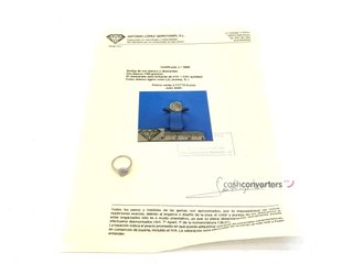 anillo oro 18k con piedra con diamante