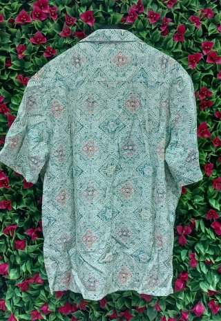 Camicia Zara Man fluida fantasia geometrica L