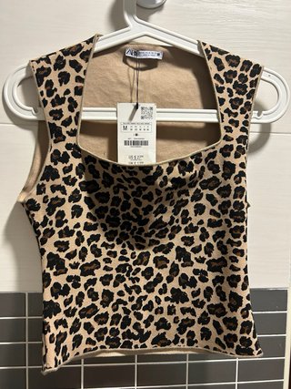 Top Zara Leopardo Talla M