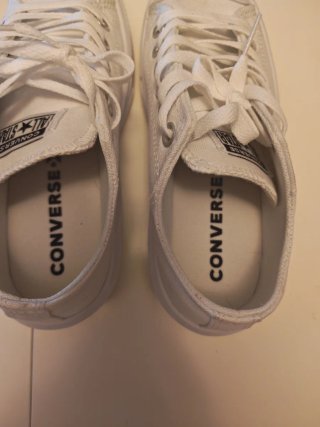 Zapatillas Converse Blancas Bajas. Talla 37 grande