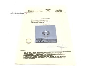 alianza oro 18k con piedra con diamante
