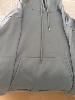 Sudadera con capucha azul metálico