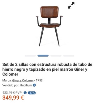 Sedie in pelle Giner y Colomer