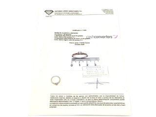 sortija oro 18k con piedra con diamante t. 13 (16,88 mm)