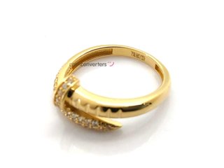 sortija oro 18k con piedra con circonita t. 16 (17,84 mm)