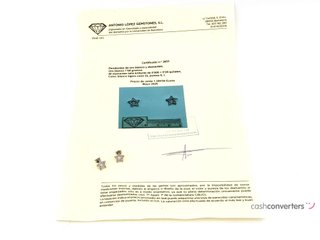 pendientes oro 18k con piedra con diamante