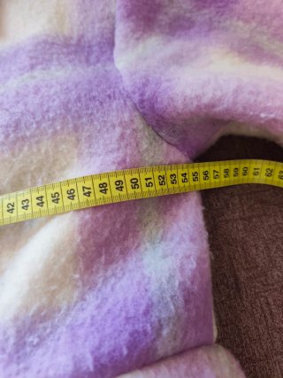 Cappotto Lumina a quadri viola e bianco