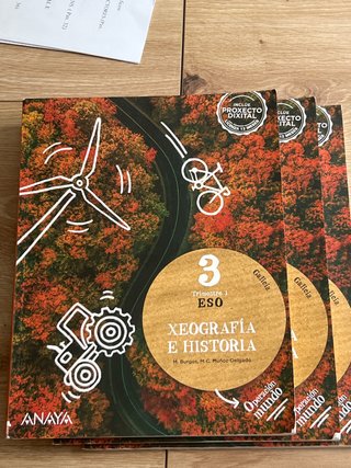 Tres trimestres Xeografía e Historia Anaya 3 ESO