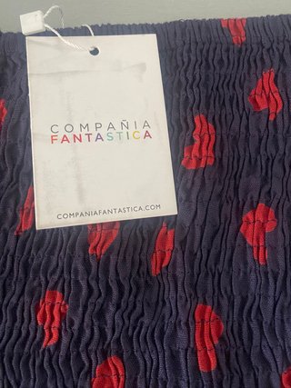 Falda niña corazones azul y rojo talla m como s
