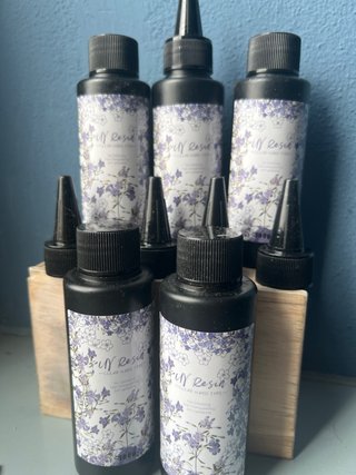 Lote de 5 botellas de resina UV transparente