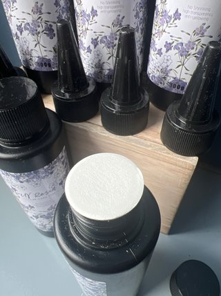 Lote de 5 botellas de resina UV transparente