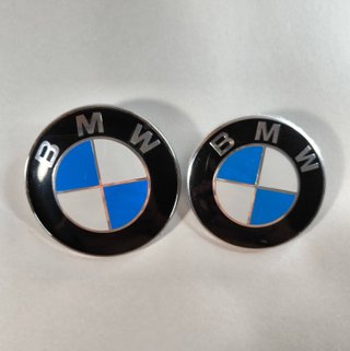 PACK 7 EMBLEMAS BMW - TAPABUJES BMW 68mm ANAGRAMAS