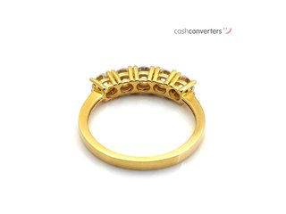 sortija oro 18k con piedra con circonita