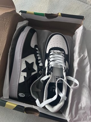 BAPE Zapatillas Hombre Negro/Blanco