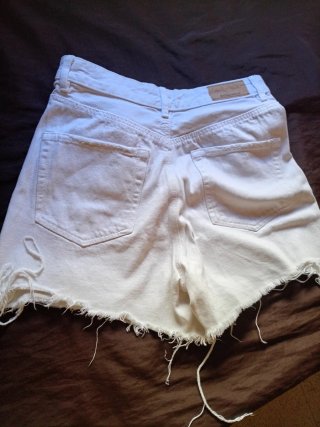 Shorts vaqueros blancos mujer