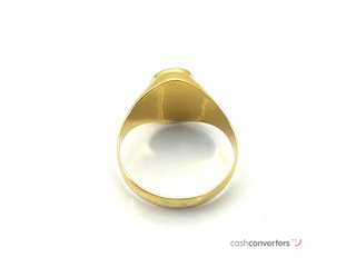 sello oro 18k con piedra con circonita