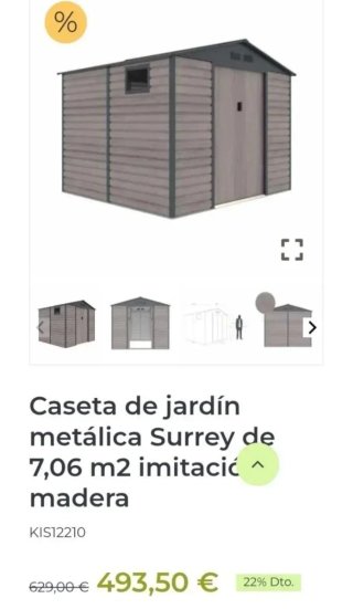 Caseta de jardín metálica Surrey de 7.06 m²