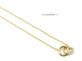 gargantilla oro 18k con circonita 22cm