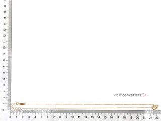 gargantilla oro 18k con circonita 22cm