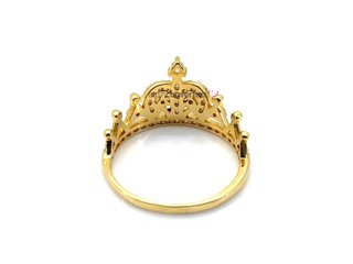 anillo oro 18k con piedra con circonita