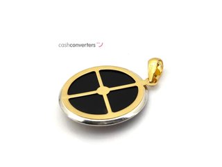 colgante oro 18k con piedra con circonita