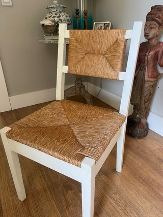 QUATTRO Sedie IKEA in Legno e Canapa