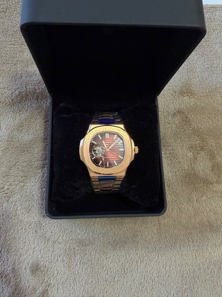 Seiko nautilus oro rosa open heart