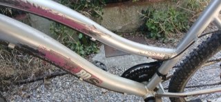 Bicicleta Mountain Bike plateada