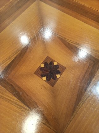 Mesa de comedor extensible de madera de cerezo