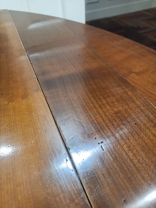 Mesa de comedor extensible de madera de cerezo