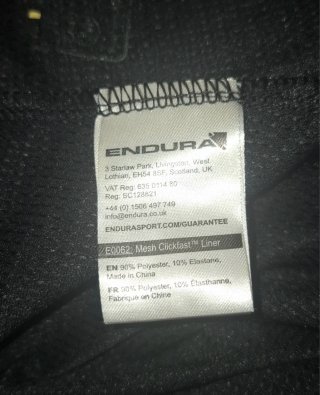 Pantalón Corto MTB Endura Humvee Negro M
