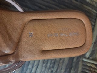 Sandalias Tiras Brillantes Marrón Talla 36