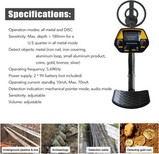 Detector de Metales 7.9in