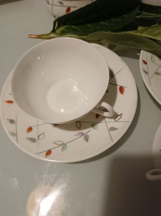 Juego de café Sargadelos. Tazas grandes. Antiguo.