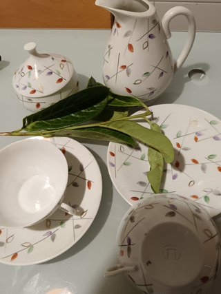 Juego de café Sargadelos. Tazas grandes. Antiguo.