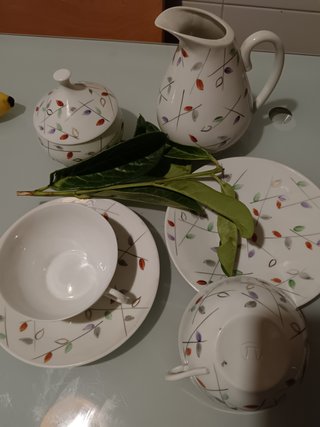 Juego de café Sargadelos. Tazas grandes. Antiguo.