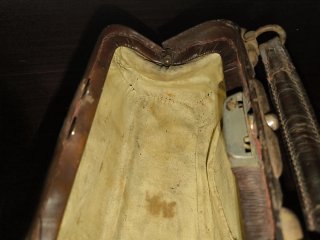 Antiguo maletín médico piel S.XIX