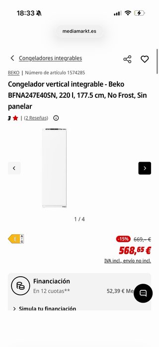 Congelatore nuovo con piccola imperfezione estetica