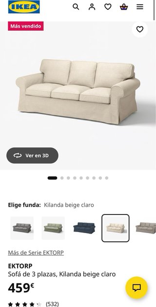 Divano a 3 posti IKEA EKTORP | Ottimo | Beige